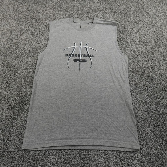 Nike Other - VTG Nike Shirt Boys L 14-16 Gray Basketball Swoosh Gym Tank Top Youth Kids Y2K